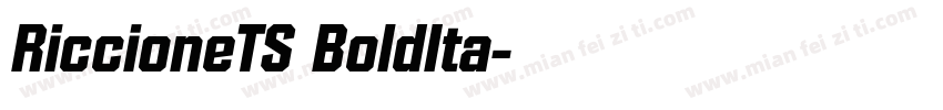 RiccioneTS BoldIta字体转换